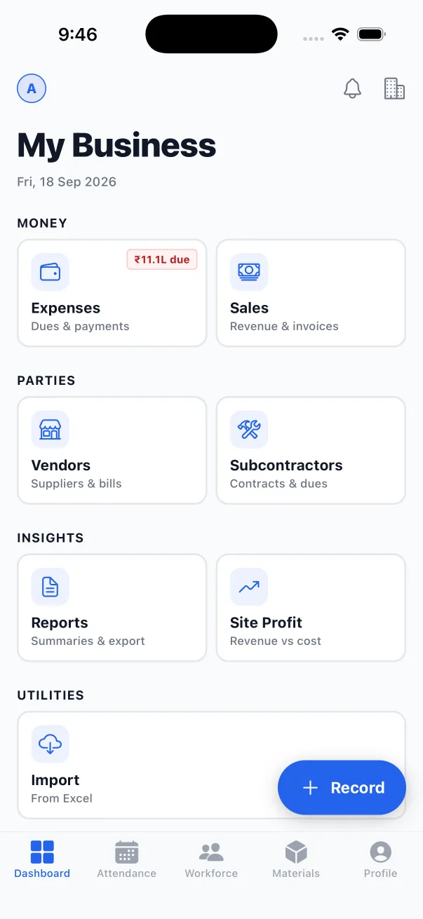 Your whole business, one home screen.